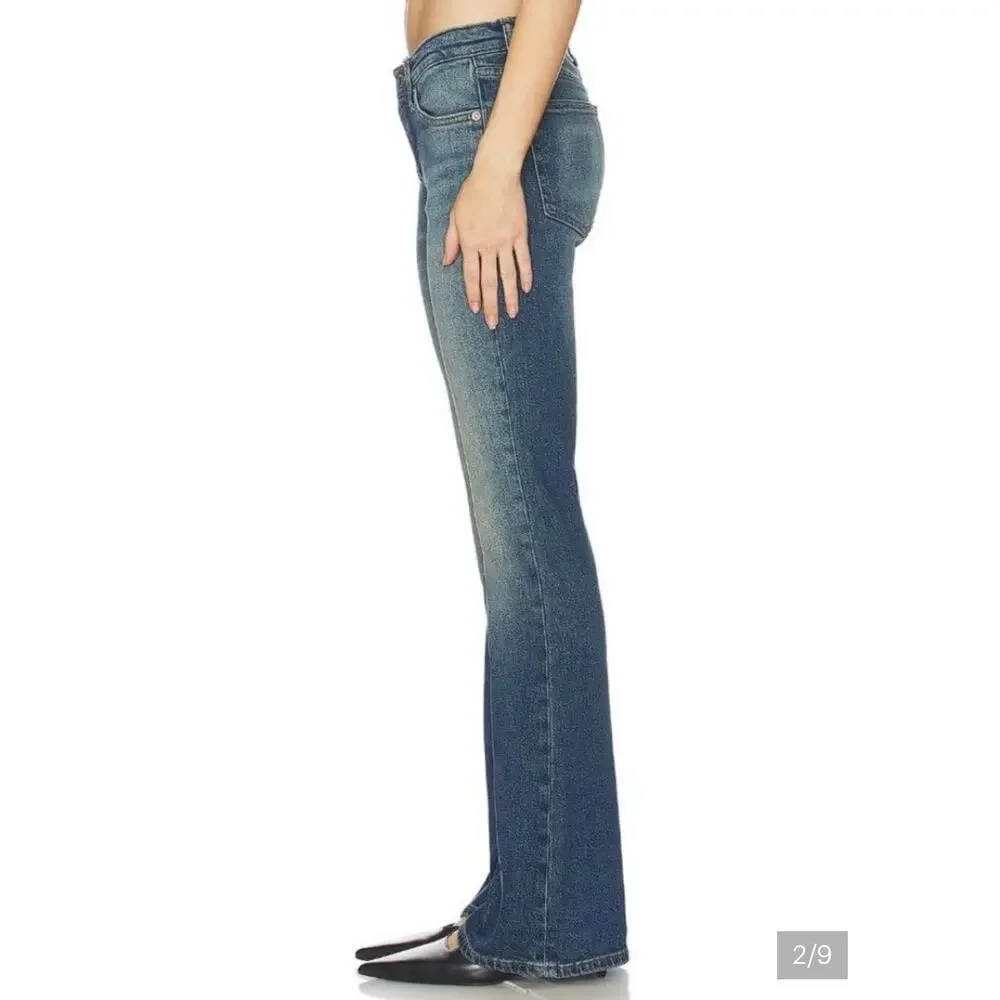 RE/DONE Women's Low Rise Micro Boot Jeans Size 25